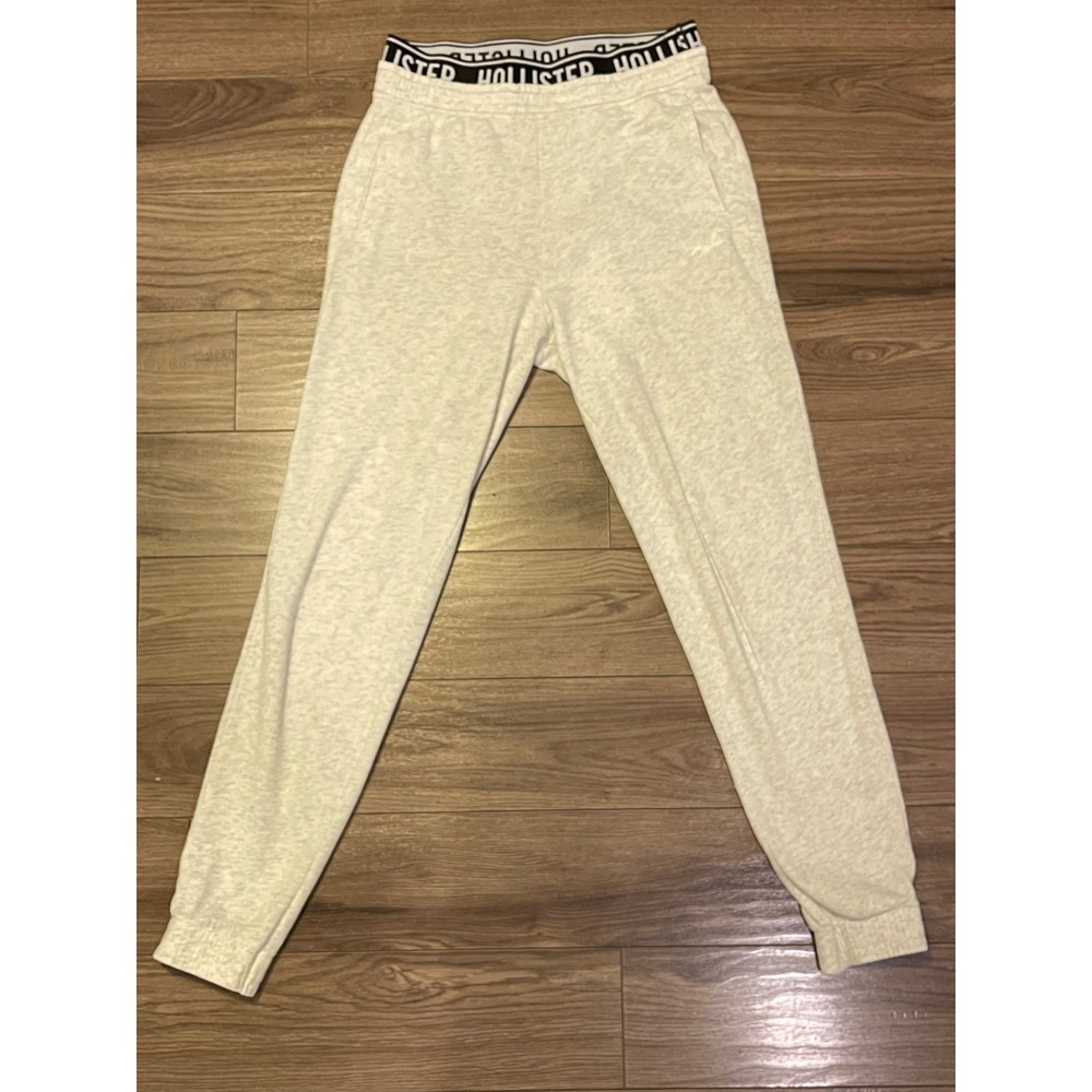 Hollister‎ Mens XS Gray Jogger Sweatpants Logo Elastic Waistband Heather Gray